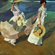 Joaquin Sorolla / 'walk On The Beach', 1909, Oil On Canvas, 205 X 200 Cm. Poster