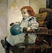 Joaquin Sorolla Y Bastida / 'the Child Jaime Garcia Banus', 1892, Spanish School. Poster