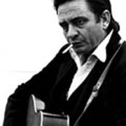 Johnny Cash Playing Guitar And Smoking At Folsom Prison Poster