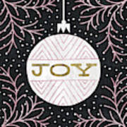 Jolly Holiday Ornaments Joy Metallic Poster