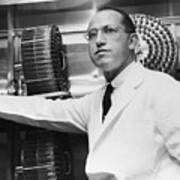 Jonas Salk In His Laboratory Poster