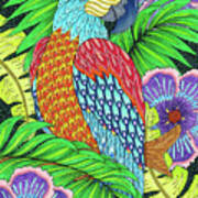 Jungle Parrot Poster