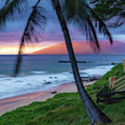 Kamaole Beach Sunset Maui Poster