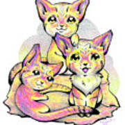 Kolorful Kitties Poster