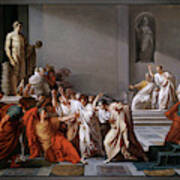 La Morte Di Cesare Or The Assassination Of Julius Caesar By Vincenzo Camuccini Poster