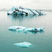 Lagoon Icebergs - Iceland Poster