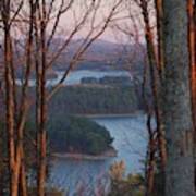 Lake Allatoona Sunset From Red Top Mountain Poster