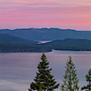 Lake Pend Oreille Panoramic Sunrise. Poster