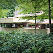 Landscape View Frank Lloyd Wright Home On Waterfall Poster