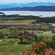 Landscape View From Mount Philo In Fall Poster