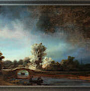 Landscape With A Stone Bridge By Rembrandt Van Rijn Poster