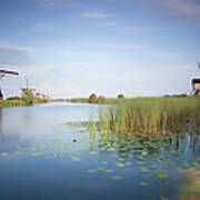 Landscape With Windmills, Kinderdijk Poster