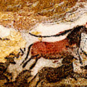 Lascaux Hall Of The Bulls - Running From The Hunters Poster
