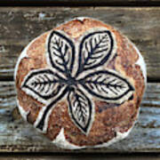 Leaf Painted And Scored Sourdough 4 Poster