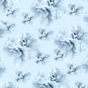 Light Blue Azalea Flower Dream #1 #floral #pattern #decor #art Poster