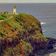 Lighthouse At Kilauea Point  Kauai Hawaii Poster