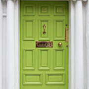 Lime Green Door In Dublin Poster