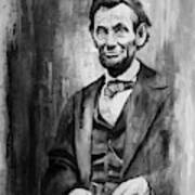 Lincoln Black And White Portrait Poster
