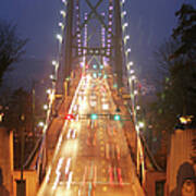 Lions Gate Bridge Early Evening Poster