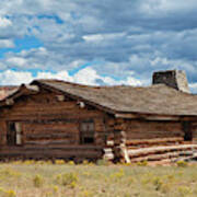Log Cabin At Ghost Ranch, Abiquiu Nm Poster