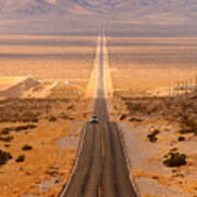 Long Desert Highway Leading Into Death Poster