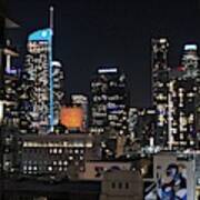 Los Angeles Series - City Lights Downtown La Poster