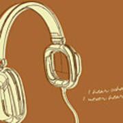 Lunastrella Headphones Poster