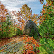 Lynn Woods Dungeon Rock Fall Foliage Lynn Massachusetts Poster