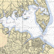 Magothy River -maryland Nautical Chart _v2 Poster