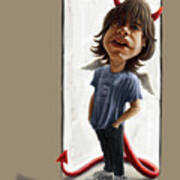 Malcolm Young Caricature Poster