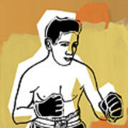 Man Boxing Poster