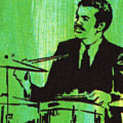Man Playing A Drum Set Poster