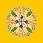Mandala Flowering Series #1. Yellow Poster
