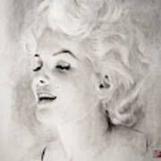 Marilyn Monroe Charcoal Poster