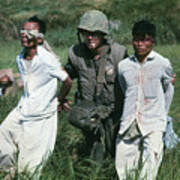 Marine Leading Two Vietcong Suspects Poster