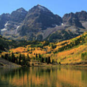 Maroon Bells In Fall Poster