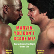 Marvelous Marvin Hagler And Roberto Duran, 1983 Wbcwbaibf Sports Illustrated Cover Poster