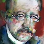 Max Planck - Watercolor Portrait Poster
