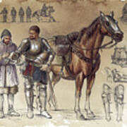 Medieval Knight, Illustration Poster