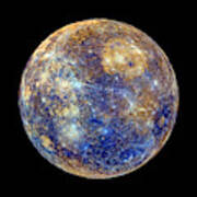 Mercury In False Color - Enhanced Poster