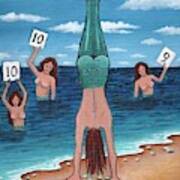 Mermaid Handstand Contest Poster