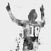 Messi Black And White Poster