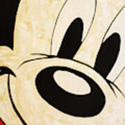 Mickey Mouse Face, Acrylic Painting By Kathleen Artist Poster
