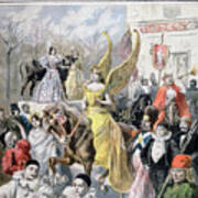 Mid-lent Celebrations, Paris, 1896 Poster