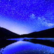 Milky Way Over Springtime Echo Lake Poster