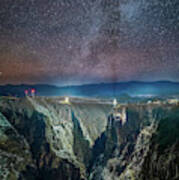 Milky Way Over The Royal Gorge Bridge Poster