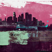 Minneapolis Abstract Skyline I Poster
