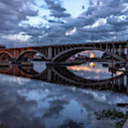 Minneapolis Bridges Reflection 1 Poster