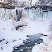 Minnehaha Falls In The Winter Poster