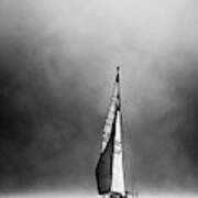 Mist Rising And Sail Boat, Coniston Water - Portrait Poster